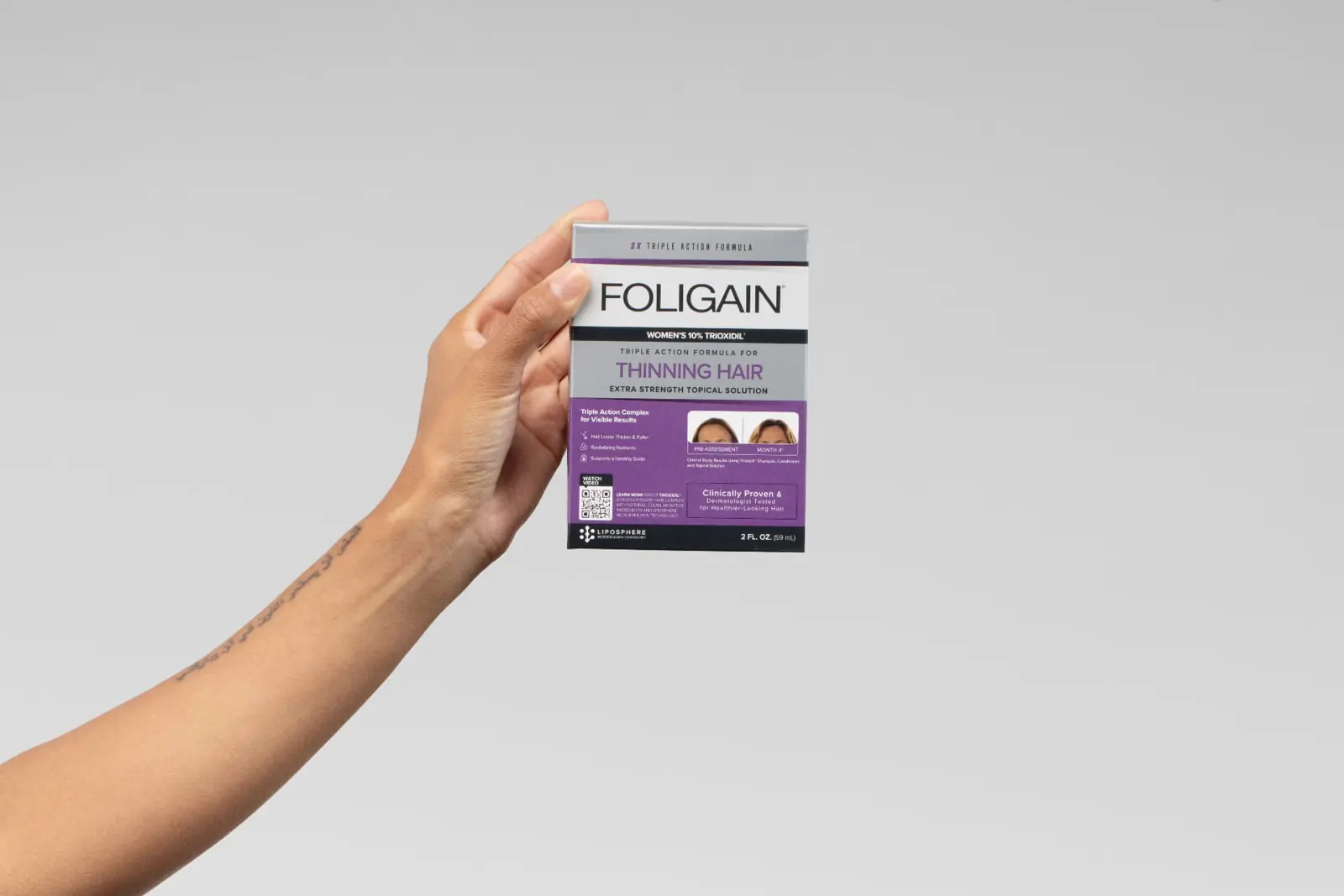 Women's thinning hair topical solution box